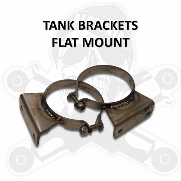 Dirty Air Tank Brackets - Flat Mount For 2.5" or 3" Tanks