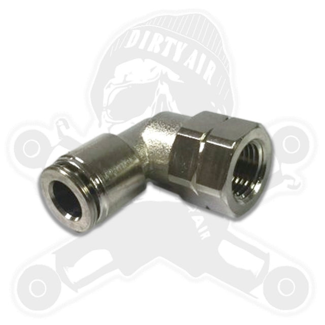 Dirty Air 90° Swivel Air Fitting - Female Thread X Push-to-Connect