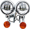 Chrome Glow LED Passing Lamp Add-On Kit for Street Glide & Road King