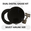 Dirty Air - 2-1/16" Dual Digital Air Pressure Gauge Kit