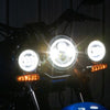 Hogworkz Harley® Chrome 4.5" LED HALOMAKER® Auxiliary Passing Lamps