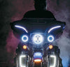 Kuryakyn Prism+ Motorcycle LED Passing Lamps with Bluetooth Halo Ring