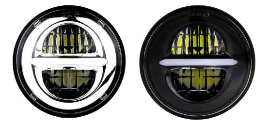 XK Glow 5.75" Round LED Motorcycle Headlight with RGB Center Bar