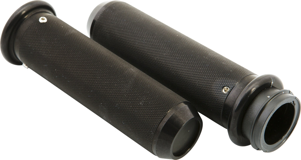 HardDrive Knurled Grips Throttle by Wire Black 1"