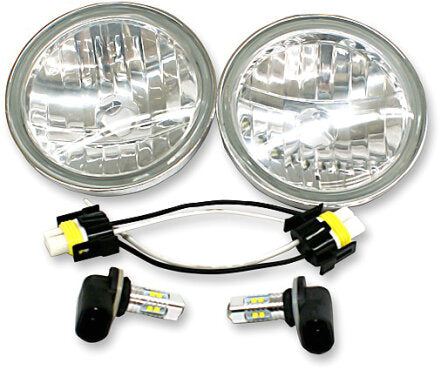 Chrome Glow Sealed Beam to LED Passing Lamp Conversion Kit