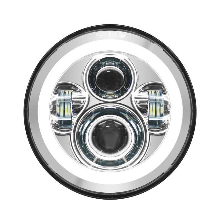 Hogworkz 7" LED Chrome HALOMAKER® Headlight (Harley® Daymaker™ Replacement)