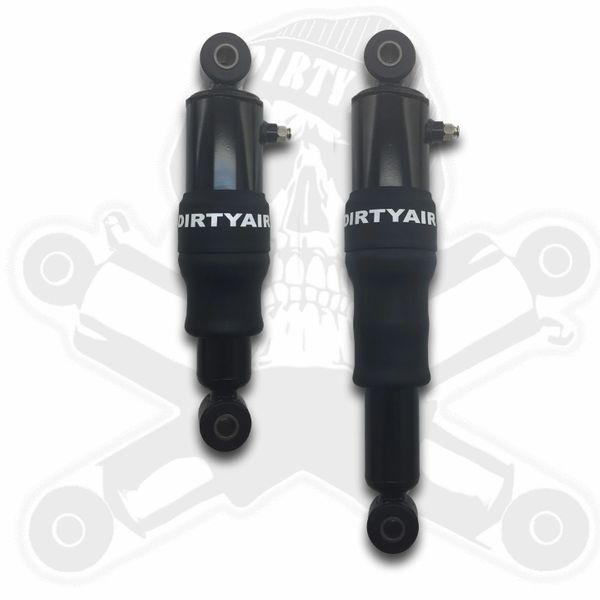 Dirty Air 4" Steel Rear Touring Air Shocks, Pair